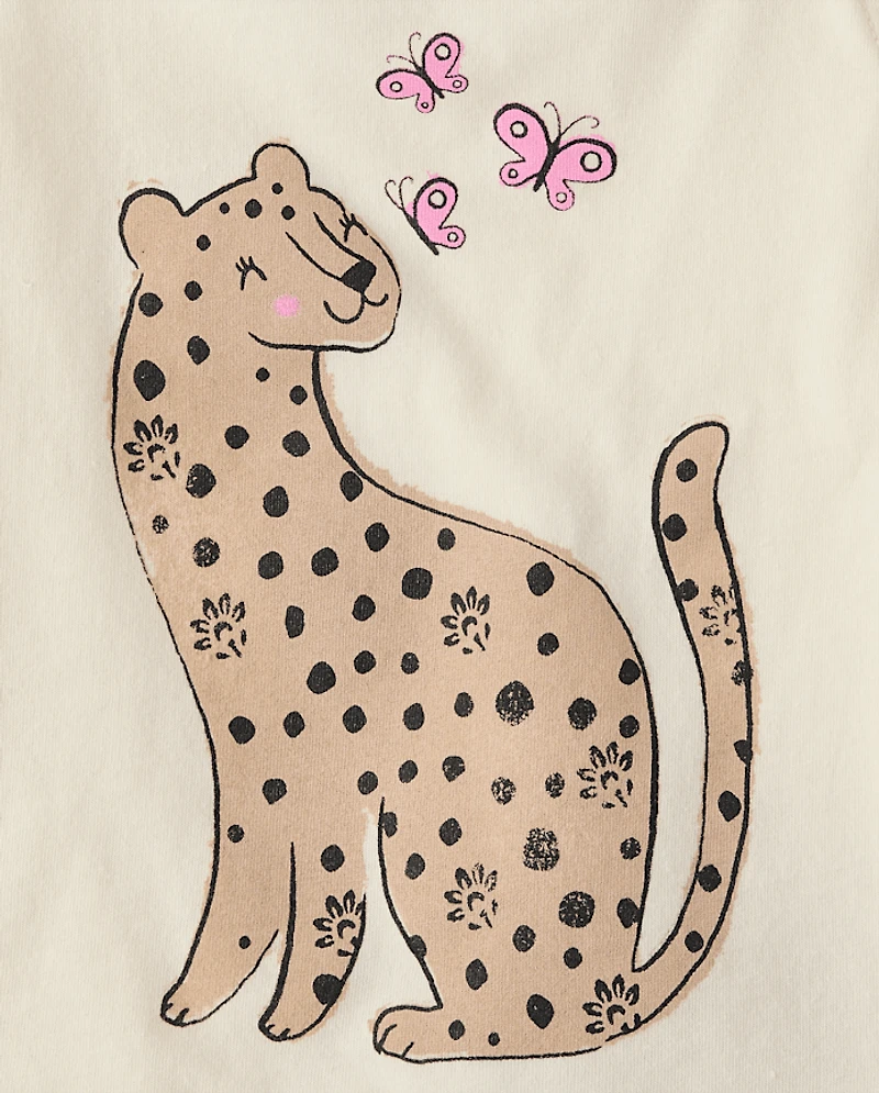 Toddler Girls Graphic Ruffle 2-Piece Outfit Set