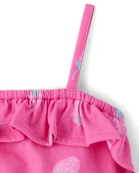 Baby And Toddler Girls Print Ruffle Romper