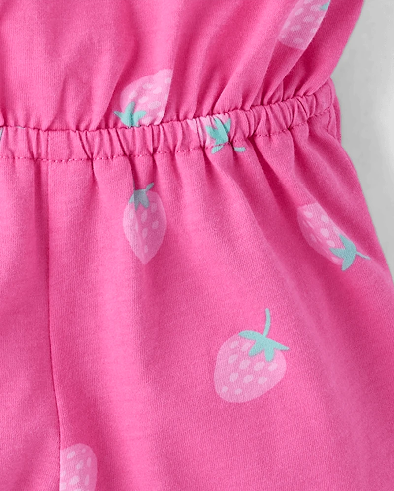 Baby And Toddler Girls Print Ruffle Romper