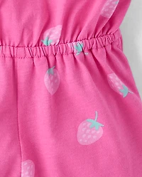Baby And Toddler Girls Print Ruffle Romper