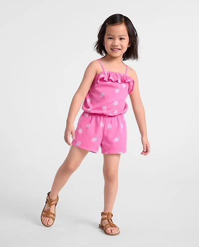 Baby And Toddler Girls Print Ruffle Romper