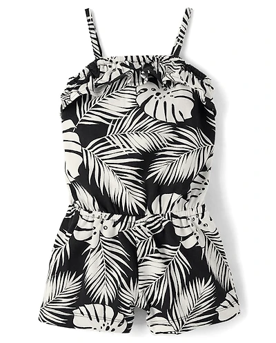 Baby And Toddler Girls Print Ruffle Romper