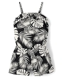 Baby And Toddler Girls Print Ruffle Romper