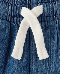 Baby And Toddler Chambray Pull On Jean Shorts