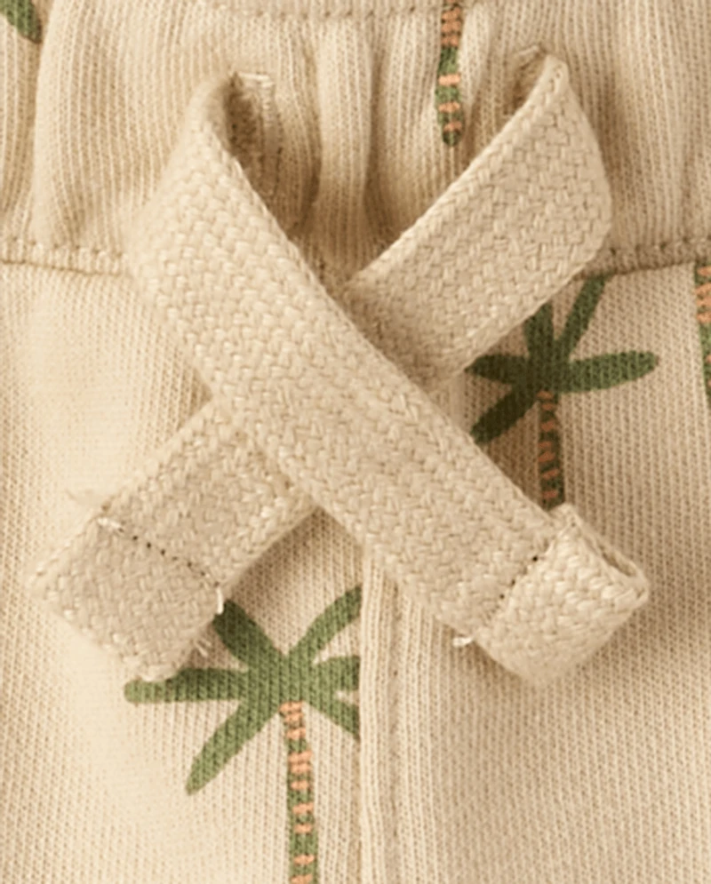 Baby And Toddler Boys Palm Tree French Terry Active Shorts