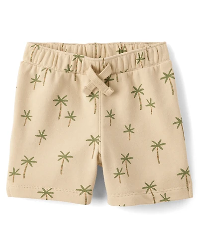 Baby And Toddler Boys Palm Tree French Terry Active Shorts