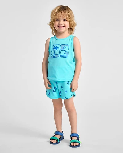 Baby And Toddler Boys Puff Print Beach 2-Piece Outfit Set