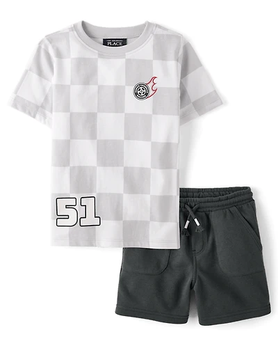Baby And Toddler Boys Racecar 2-Piece Outfit Set