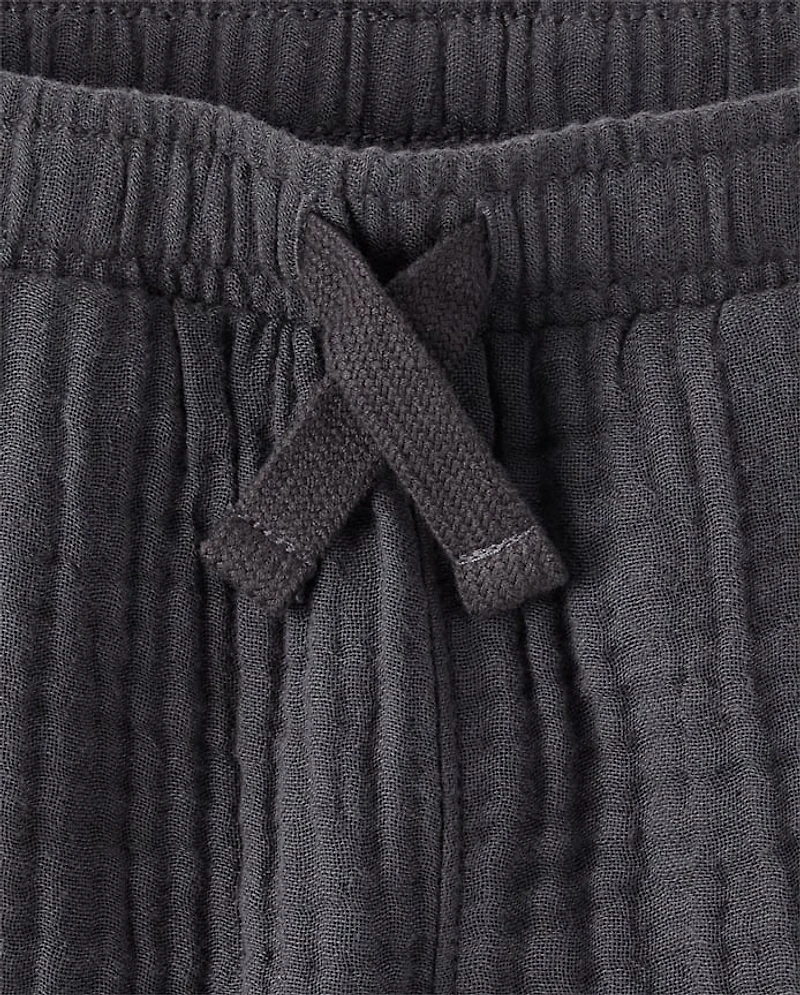 Baby And Toddler Boys Gauze Pull On Shorts