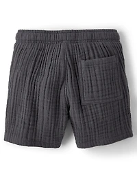 Baby And Toddler Boys Gauze Pull On Shorts