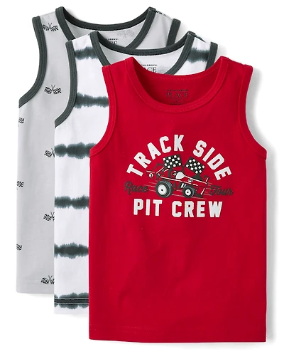 Baby And Toddler Boys Graphic Tank Top 3-Pack