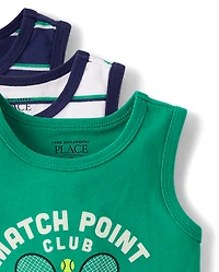 Baby And Toddler Boys Graphic Tank Top 3-Pack