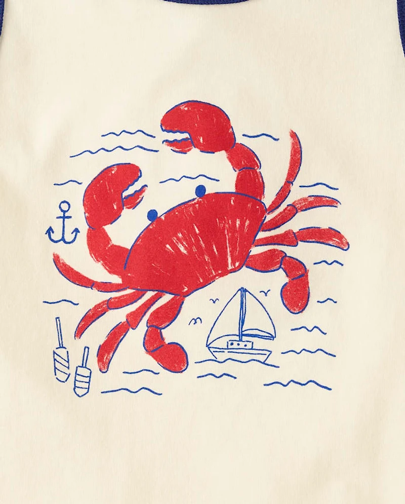 Baby And Toddler Boys Crab Tank Top 3-Pack