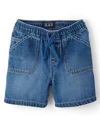 Baby And Toddler Pull On Jean Shorts