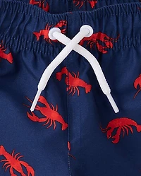 Baby And Toddler Boys Graphic Rashguard Swimsuit