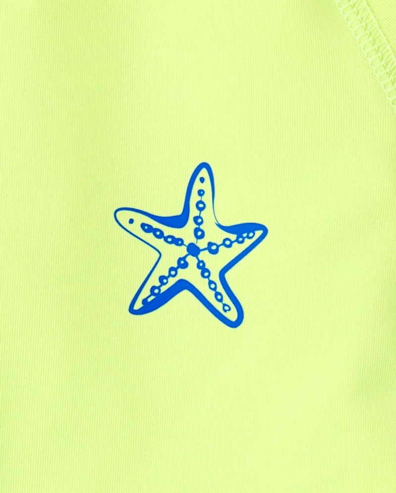 Baby And Toddler Boys Graphic Rashguard Swimsuit