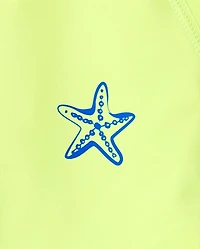 Baby And Toddler Boys Graphic Rashguard Swimsuit