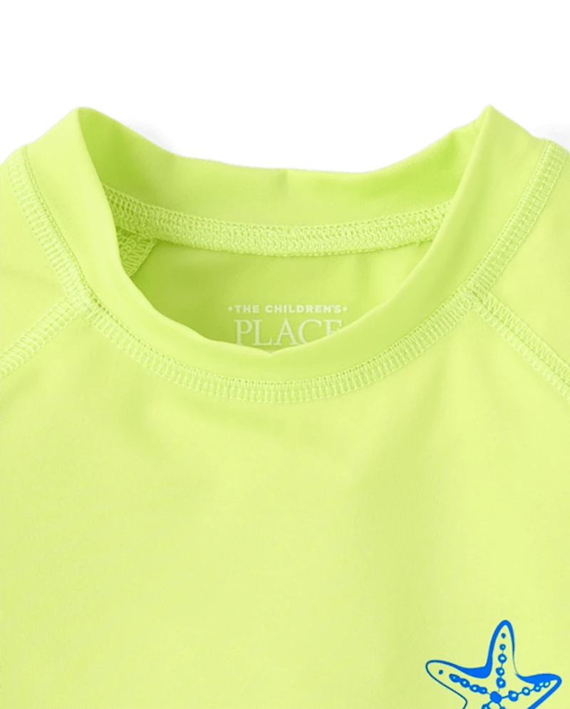 Baby And Toddler Boys Graphic Rashguard 2-Piece Swimsuit