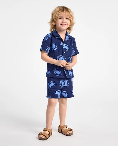 Baby And Toddler Boys Print Gauze 2-Piece Outfit Set