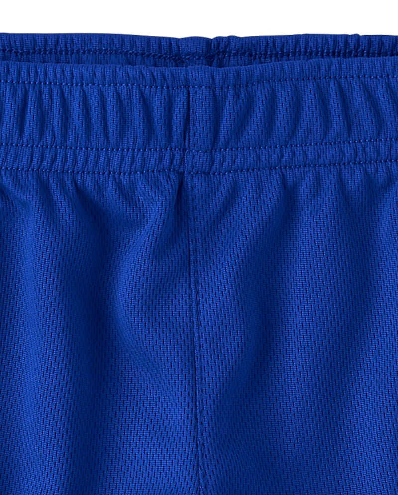 Baby And Toddler Boys Quick Dry Striped Lined Mesh Active Shorts