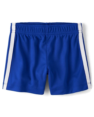 Baby And Toddler Boys Quick Dry Striped Lined Mesh Active Shorts