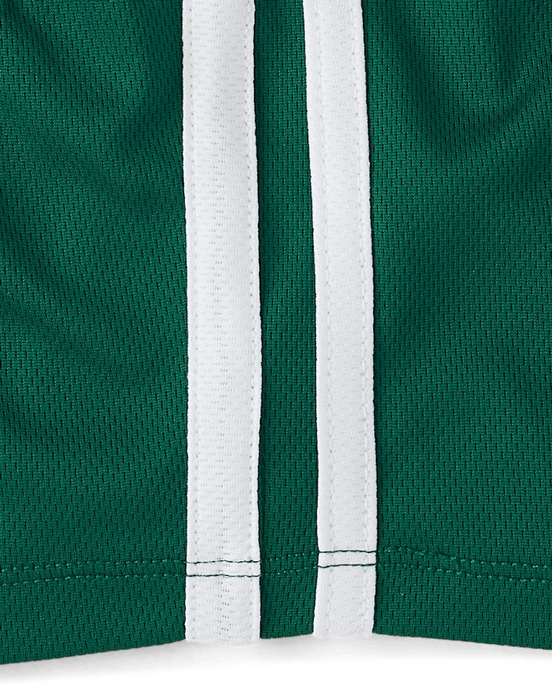 Baby And Toddler Boys Quick Dry Striped Lined Mesh Active Shorts