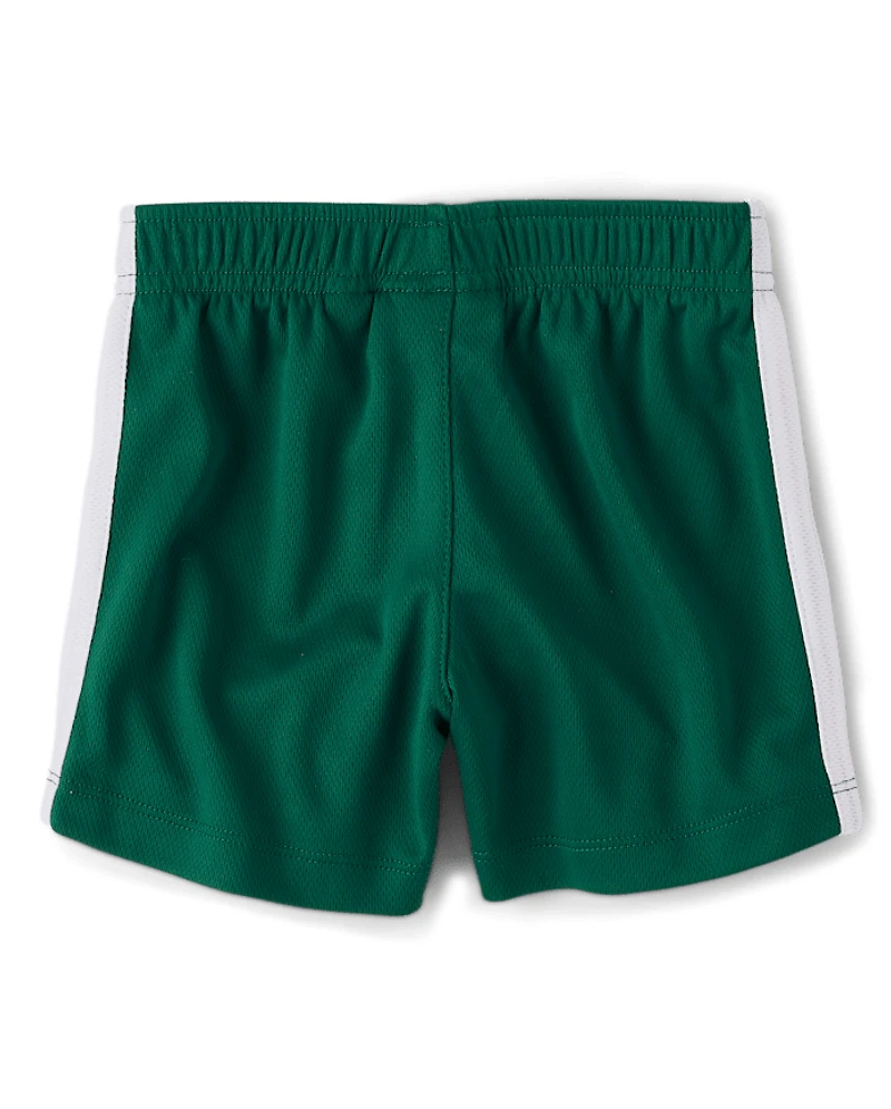 Baby And Toddler Boys Quick Dry Striped Lined Mesh Active Shorts
