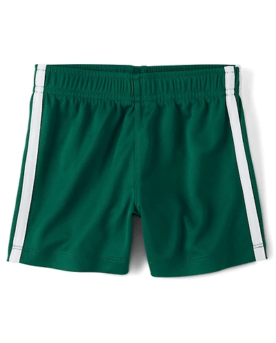 Baby And Toddler Boys Quick Dry Striped Lined Mesh Active Shorts