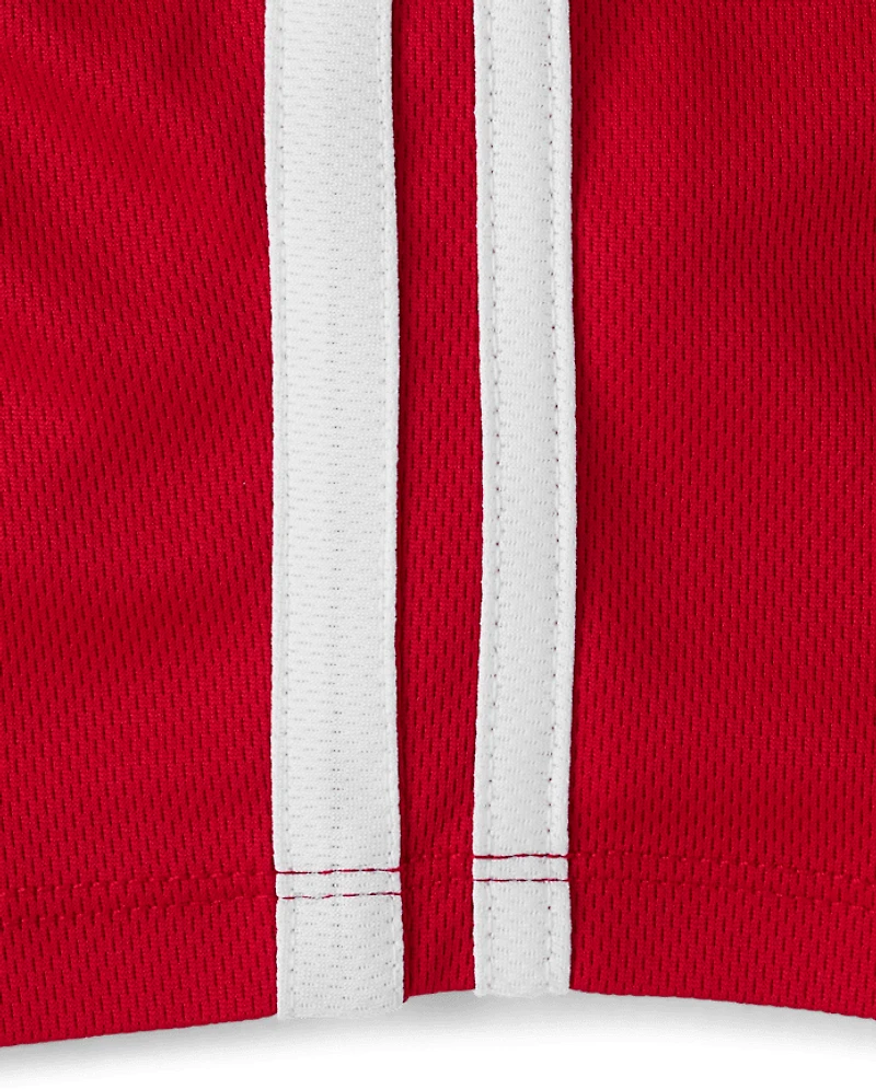 Baby And Toddler Boys Quick Dry Striped Lined Mesh Active Shorts