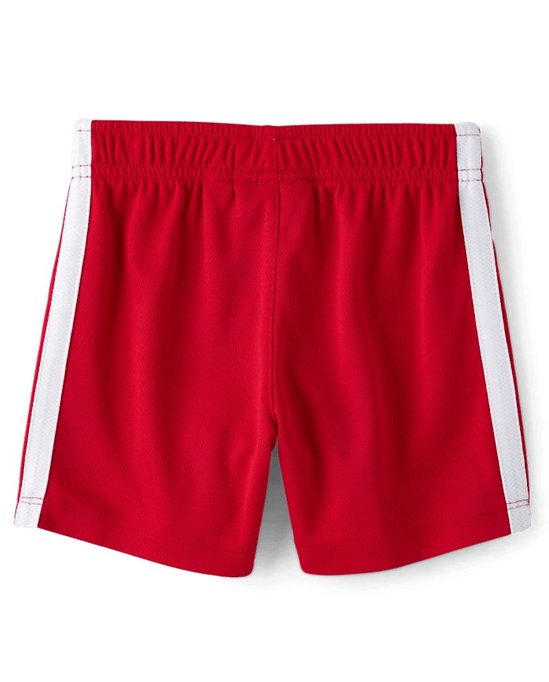 Baby And Toddler Boys Quick Dry Striped Lined Mesh Active Shorts