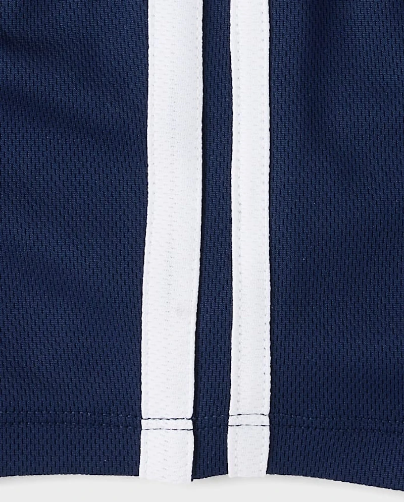 Baby And Toddler Boys Quick Dry Striped Lined Mesh Active Shorts