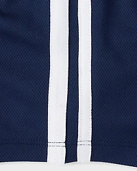 Baby And Toddler Boys Quick Dry Striped Lined Mesh Active Shorts