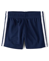 Baby And Toddler Boys Quick Dry Striped Lined Mesh Active Shorts