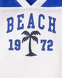 Baby And Toddler Boys Quick Dry Graphic Mesh Tank Top