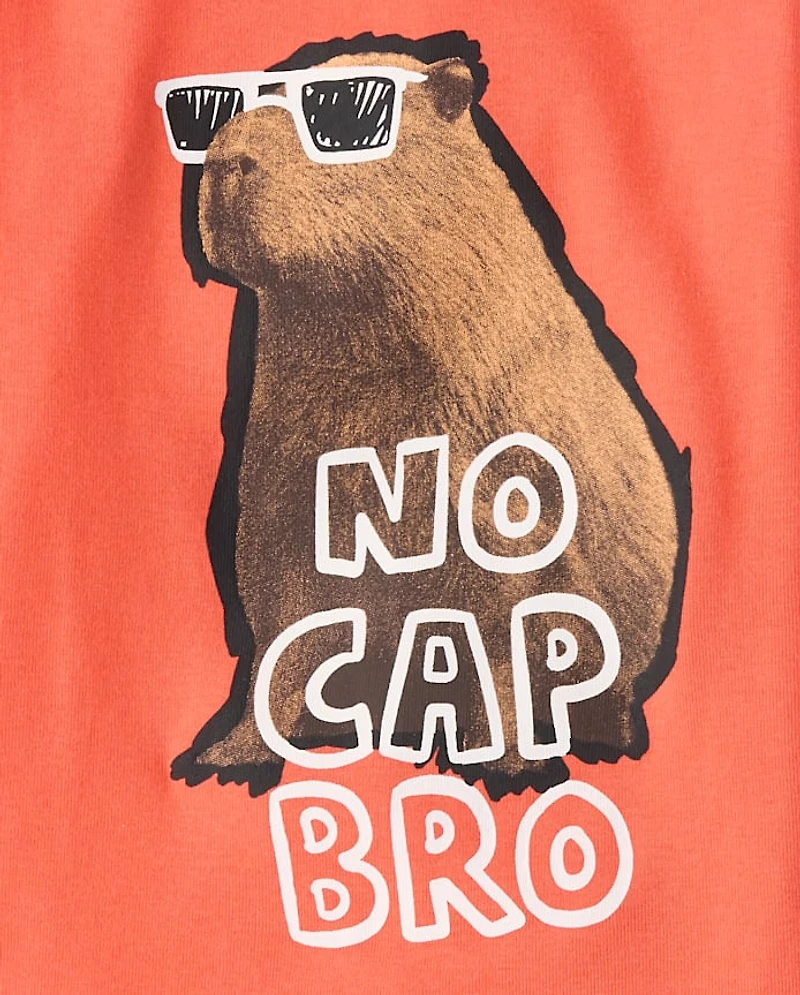Boys Capybara Sunglasses Snug Fit Cotton Pajamas