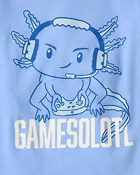 Boys Gamer Axolotl Snug Fit Cotton Pajamas