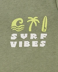 Boys Surf Vibes Snug Fit Cotton Pajamas