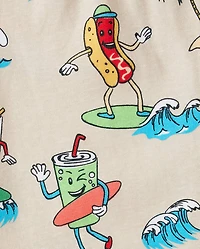 Boys Surf's Up Food Snug Fit Cotton Pajamas