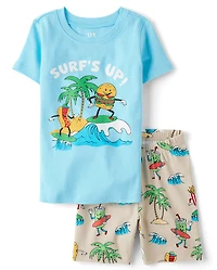Boys Surf's Up Food Snug Fit Cotton Pajamas