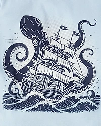 Boys Glow Octopus Snug Fit Cotton Pajamas