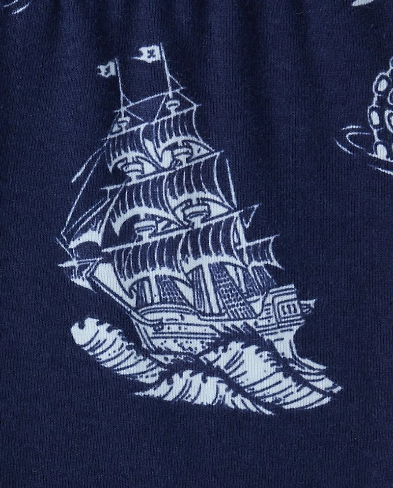 Boys Glow Octopus Snug Fit Cotton Pajamas