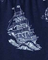 Boys Glow Octopus Snug Fit Cotton Pajamas