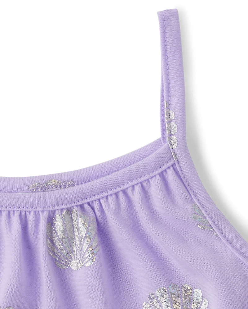 Girls Foil Seashell Pajamas
