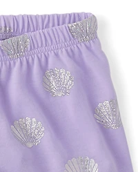 Girls Foil Seashell Pajamas