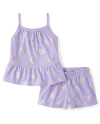 Girls Foil Seashell Pajamas