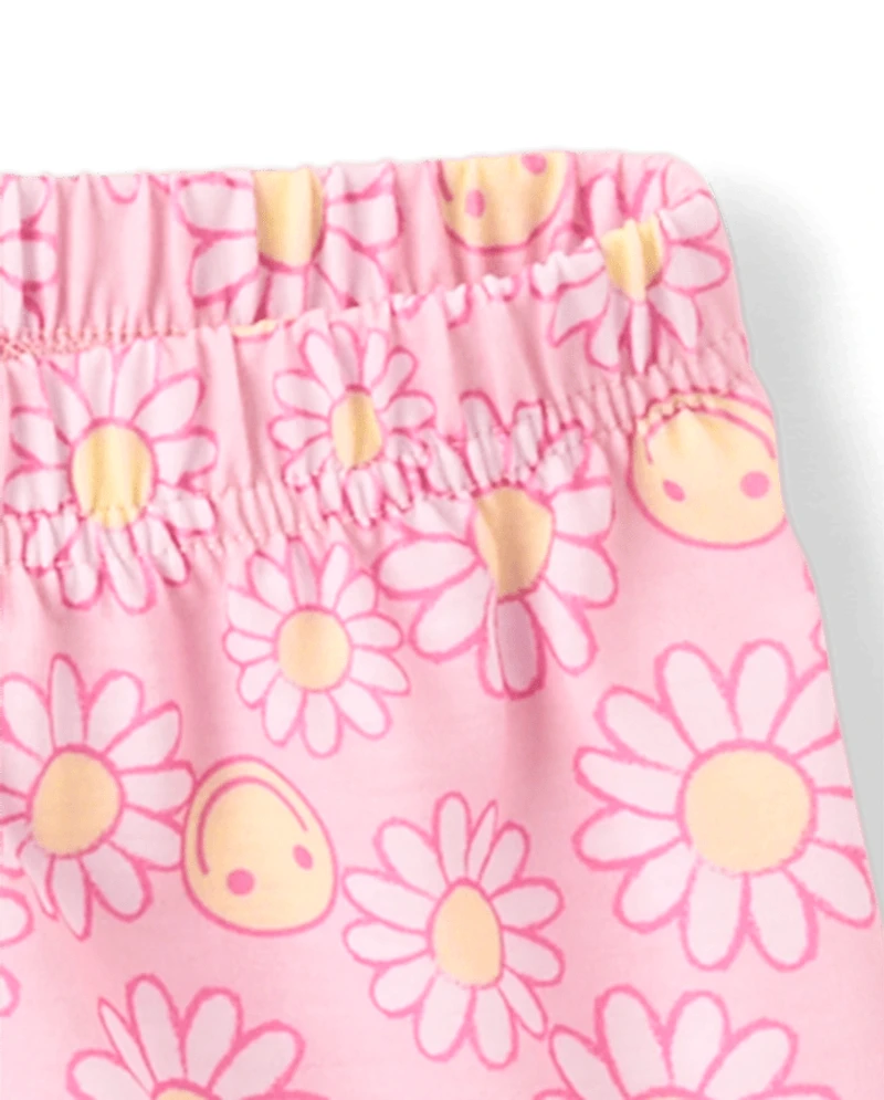 Girls Daisy Button Front Pajamas