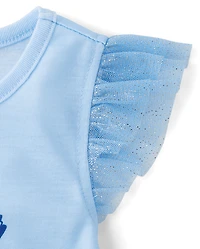 Girls Rainbow Unicorn Mermaid Flutter Nightgown