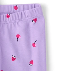 Girls Cake For Breakfast Snug Fit Cotton Pajamas