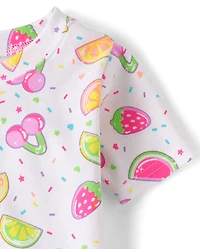 Girls Fruit Candy Snug Fit Cotton Pajamas