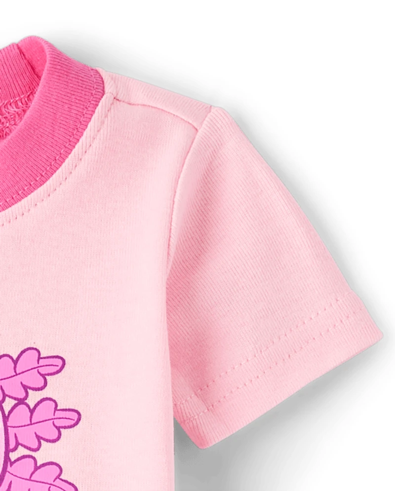 Baby And Toddler Girls Summer Axolotl Snug Fit Cotton Pajamas